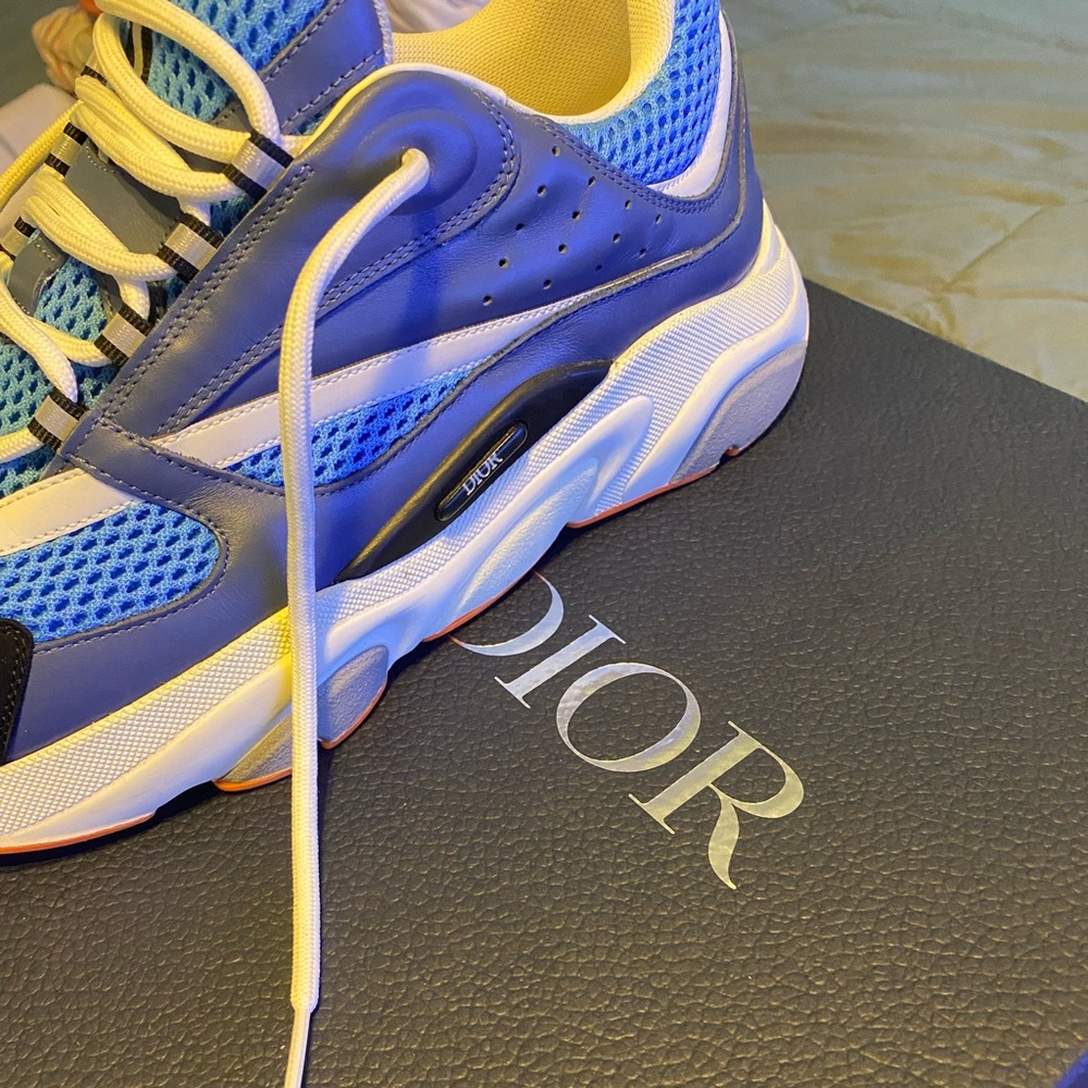 Christian Dior Men sneaker Size 45 Multi color (yellow,blue,grey)